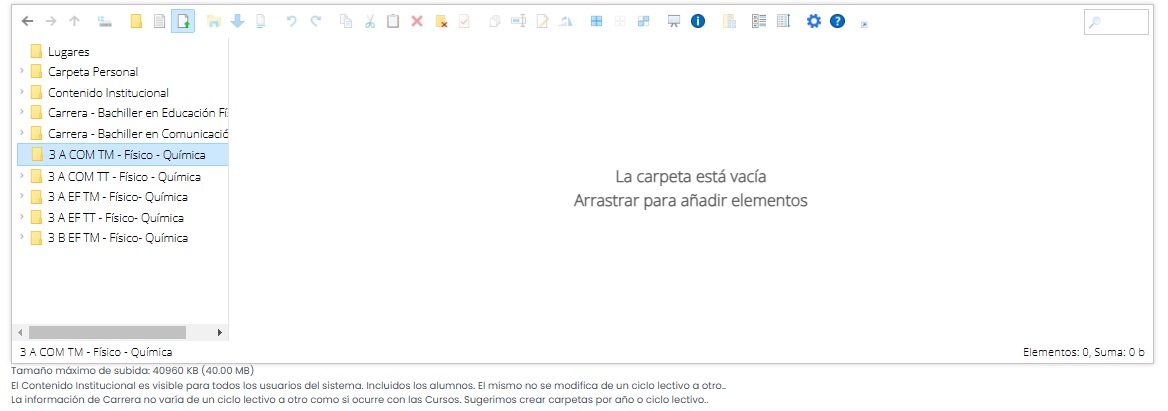 ¿Cómo gestiono archivos institucionales y de cursada? — Identificar los distintos tipos de carpetas